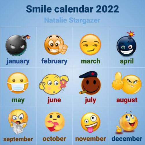 smile calendar 2022